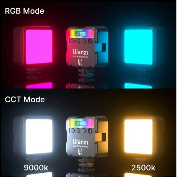 (QUÀ TẶNG 279K) Đèn led video VL49 RGB Ulanzi Pin Lithium dung lượng lớn 2000 mAh