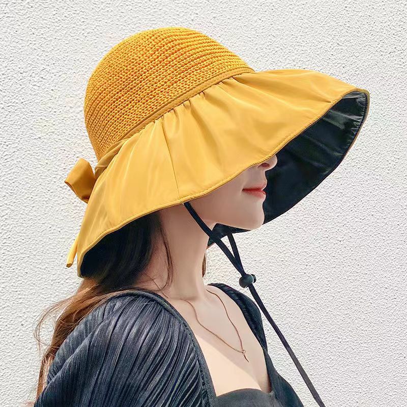 Nón Mũ Vành Đan Lưới Kiểu Cói 2 Lớp Chống UV Cực Chất