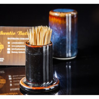 Lọ đựng tăm OANH GIA AUTHENTIC BAT TRANG - Men hỏa biến cao cấp