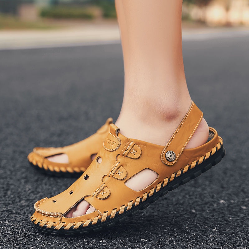 Giày da bít mũi thông thoáng sành điệu dành cho nam