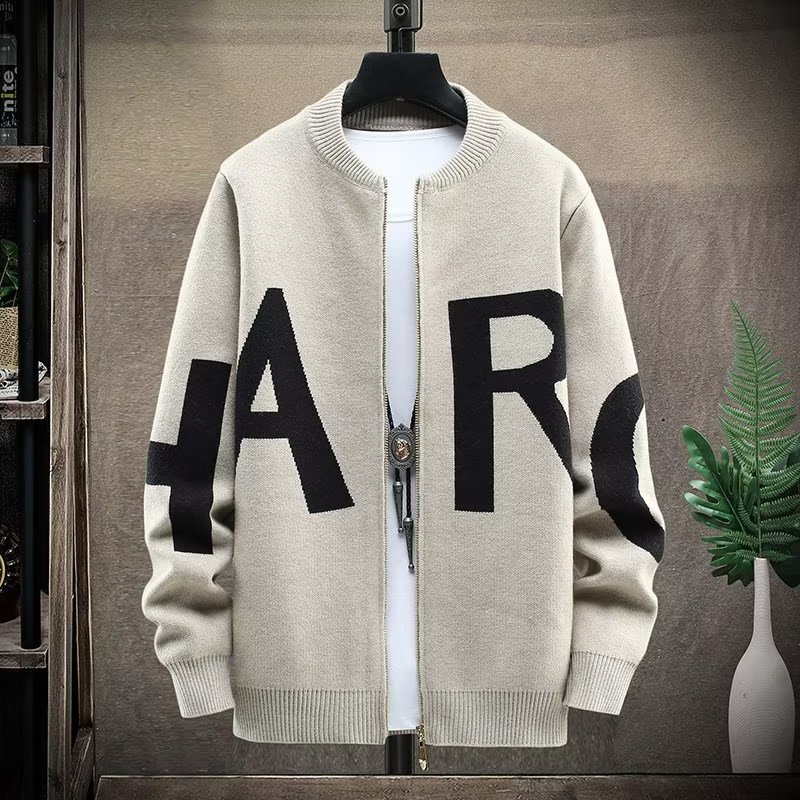 Áo Khoác Cardigan Dệt Kim Mỏng Dáng Ôm Phong Cách Hàn Quốc Thời Trang Mùa Thu 2022 Cho Nam