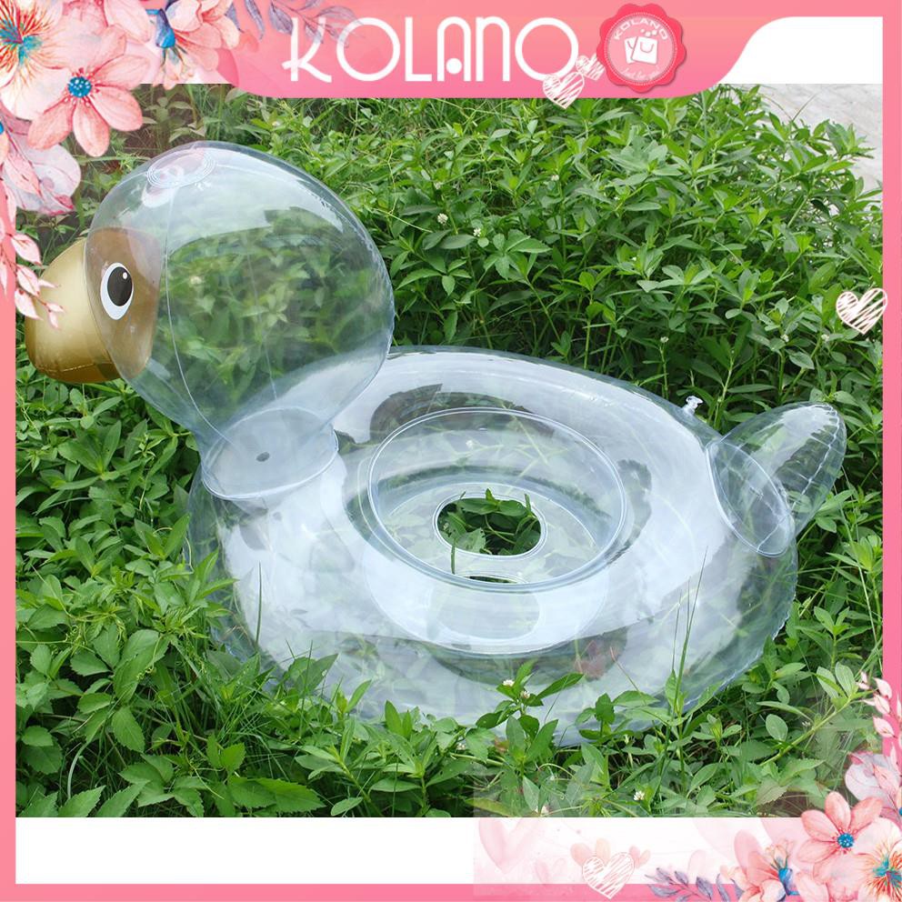 Phao Bơi Cho Bé KOLANO Phao Bơi Trẻ Em Xỏ Chân Chống Lật An Toàn Bơi Lội Hình Vịt Trong Suốt SS-001267