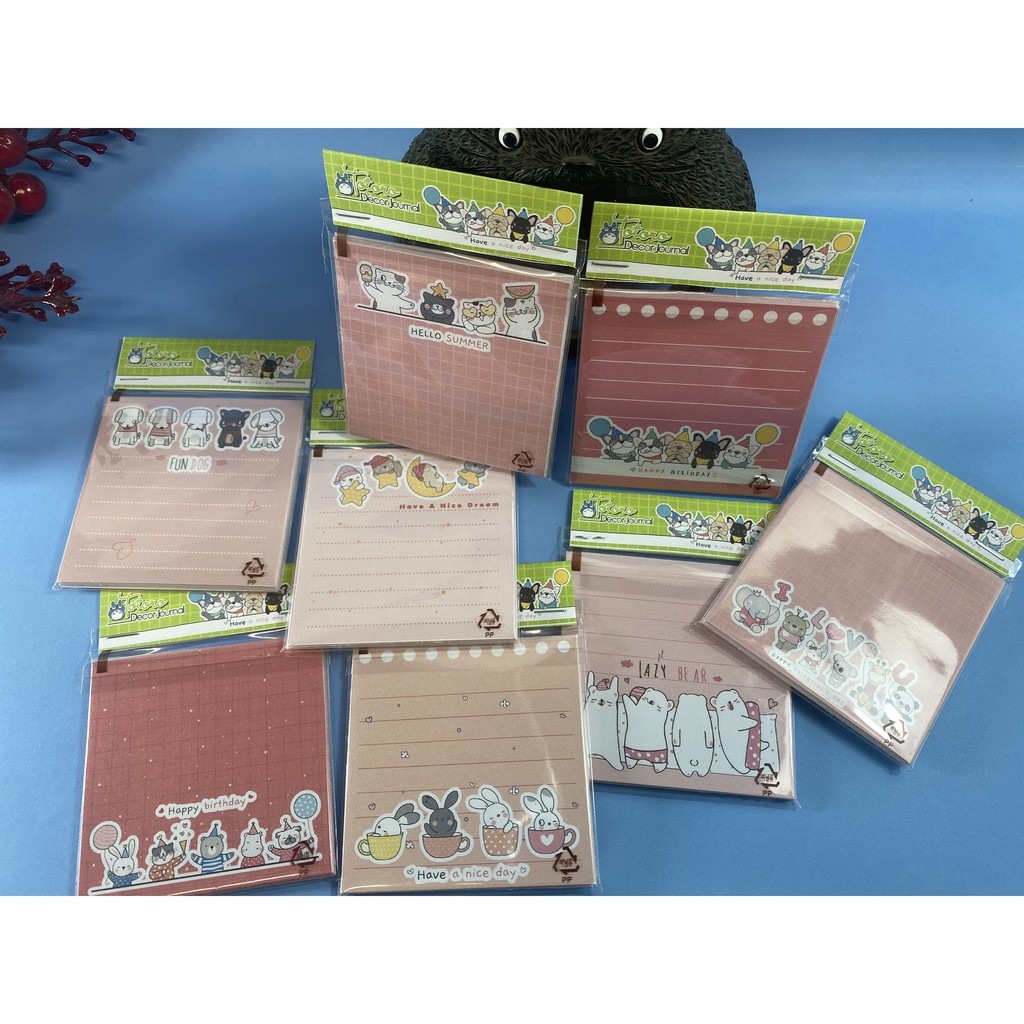 Totoro Note animal kute màu hồng 30 tờ không keo