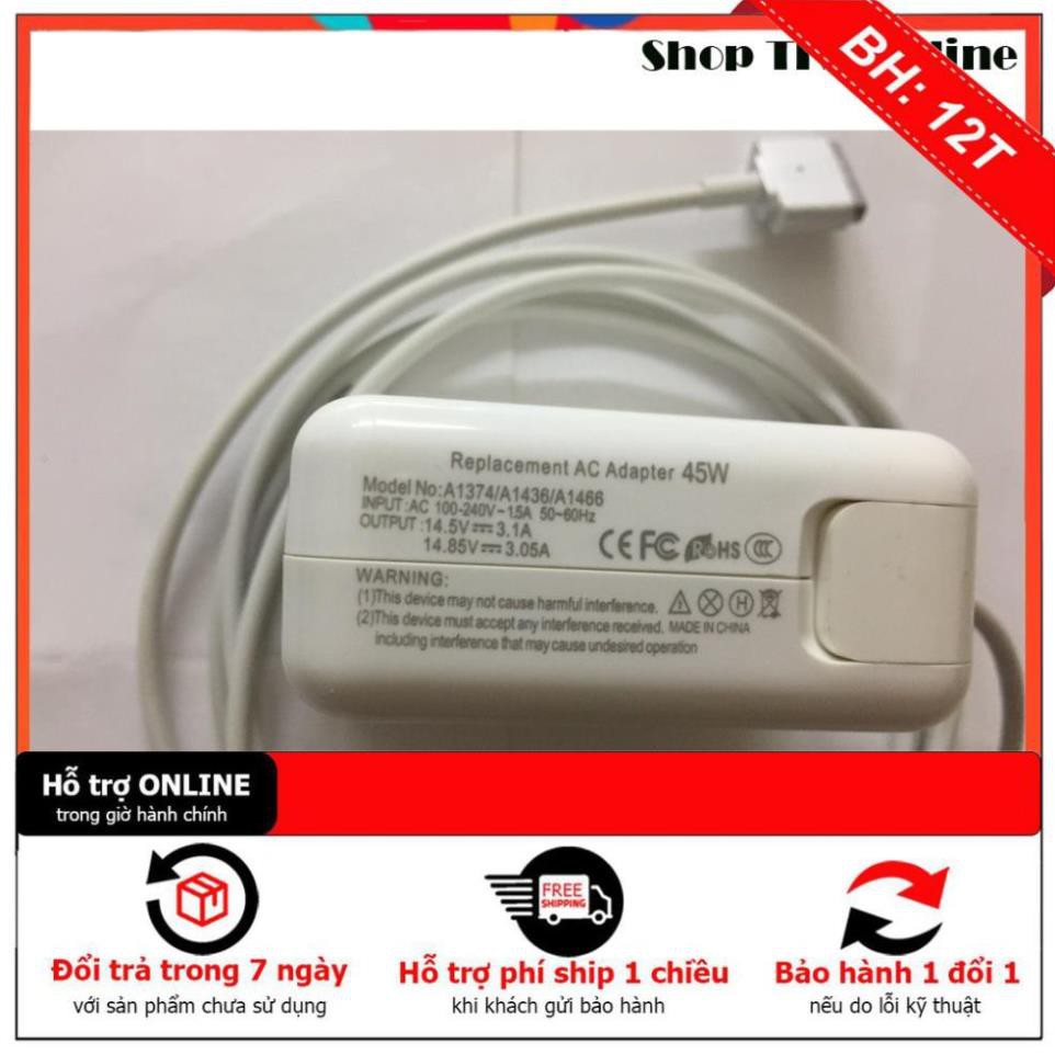 [BH12TH] ⚡ Sạc Macbook Air 14.85V-3.05A- 45W- magsafe 2