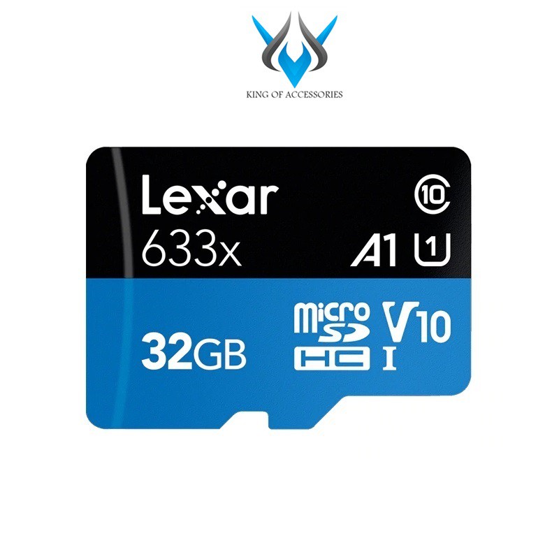 [Mã ELFLASH5 giảm 20K đơn 50K] Thẻ nhớ MicroSDHC Lexar 32GB 633x A1 V10 U1 95MB/s (Xanh)