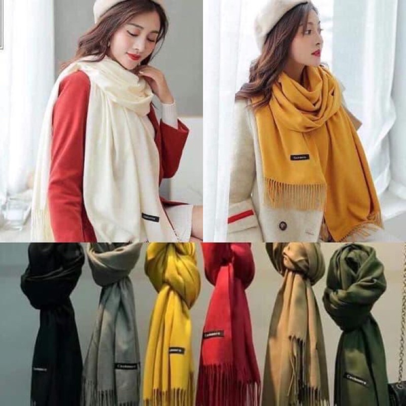 Khăng Choàng Cổ FREESHIP Khăn Dạ Len Quàng Cổ Nam Nữ Cao Cấp Nhiều Màu Khăn Cashmere