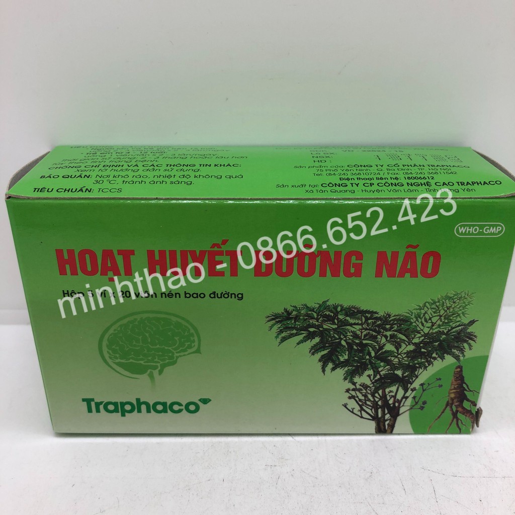 Hoạt Huyết Dưỡng Não Traphaco Hộp 100 viên | Thế Giới Skin Care