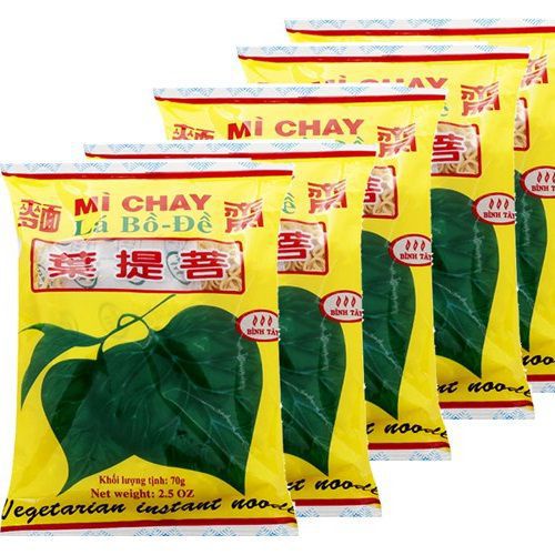 COMBO 10 Gói MÌ CHAY LÁ BỒ ĐỀ BÌNH TÂY GÓI 70G