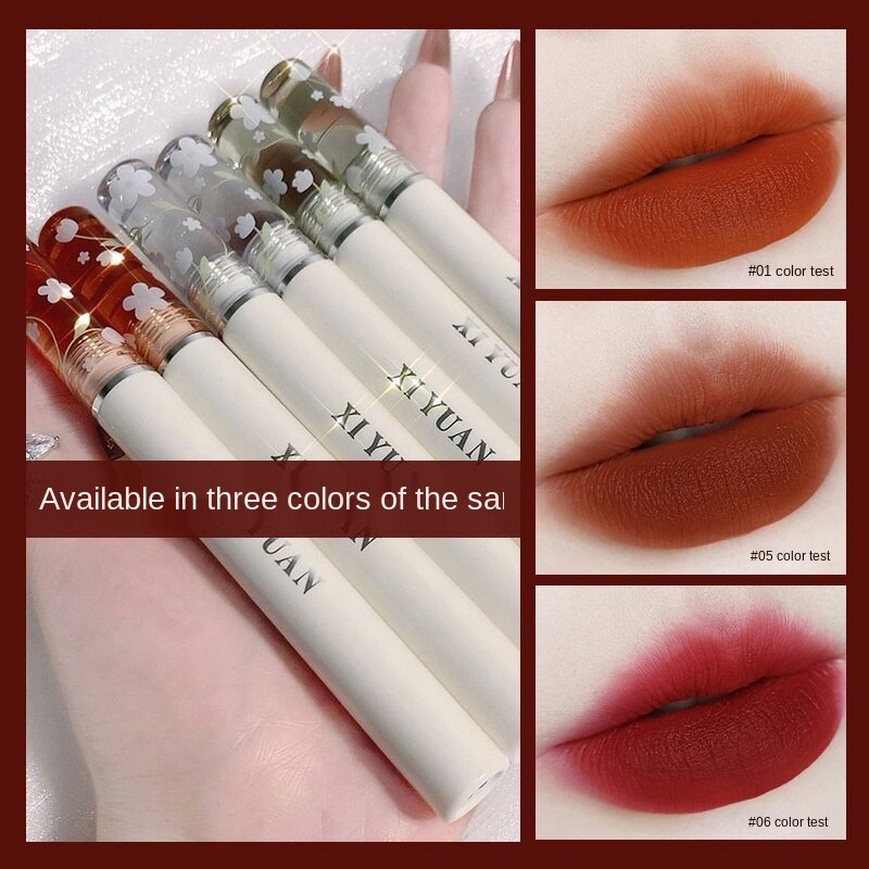 [Hàng mới về] Son kem lì Xiyuan không dính cốc vỏ màu trắng thời trang  | BigBuy360 - bigbuy360.vn