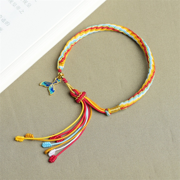 [Hàng Mới Về] Vòng Tay Thắt Nút Hình Sư Tử Phong Cách Cổ Điển Retro Mùa Hè Cho Nữ