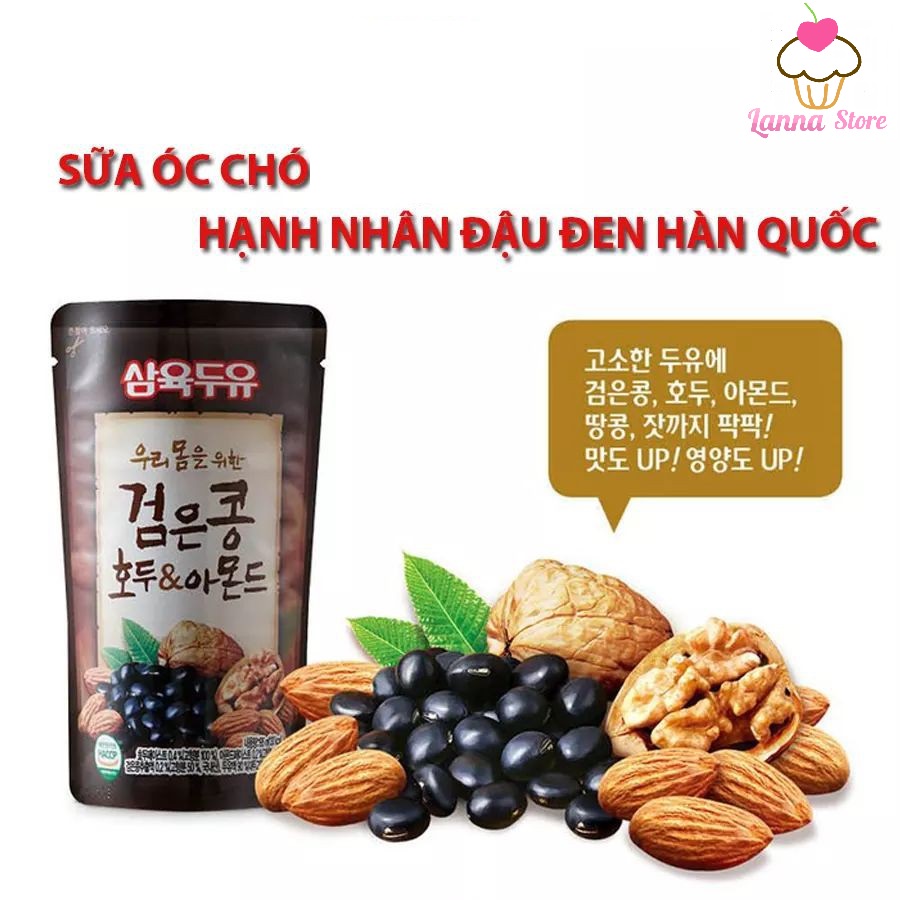 Sữa óc chó đậu đen hạnh nhân gói 195g / Hộp 190 ml - Hàn Quốc