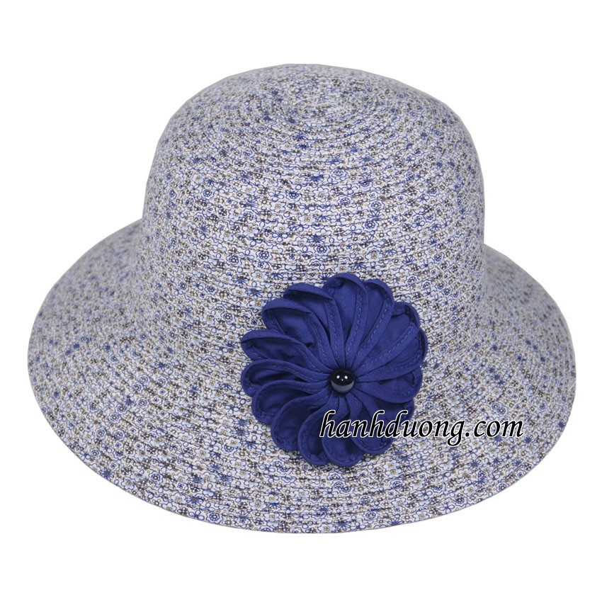 [ Nhiều mẫu ] Nón rộng vành đi biển mũ tai bèo mũ vành to 7cm được gắn nhiều mẫu hoa khác nhau với nhiều màu đa dạng