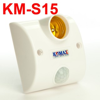 Đui đèn cảm ứng cao cấp KOMAX KM-S15. Đui đèn cảm biến chuyển động tự bật tắt đèn E27 nguồn 220V