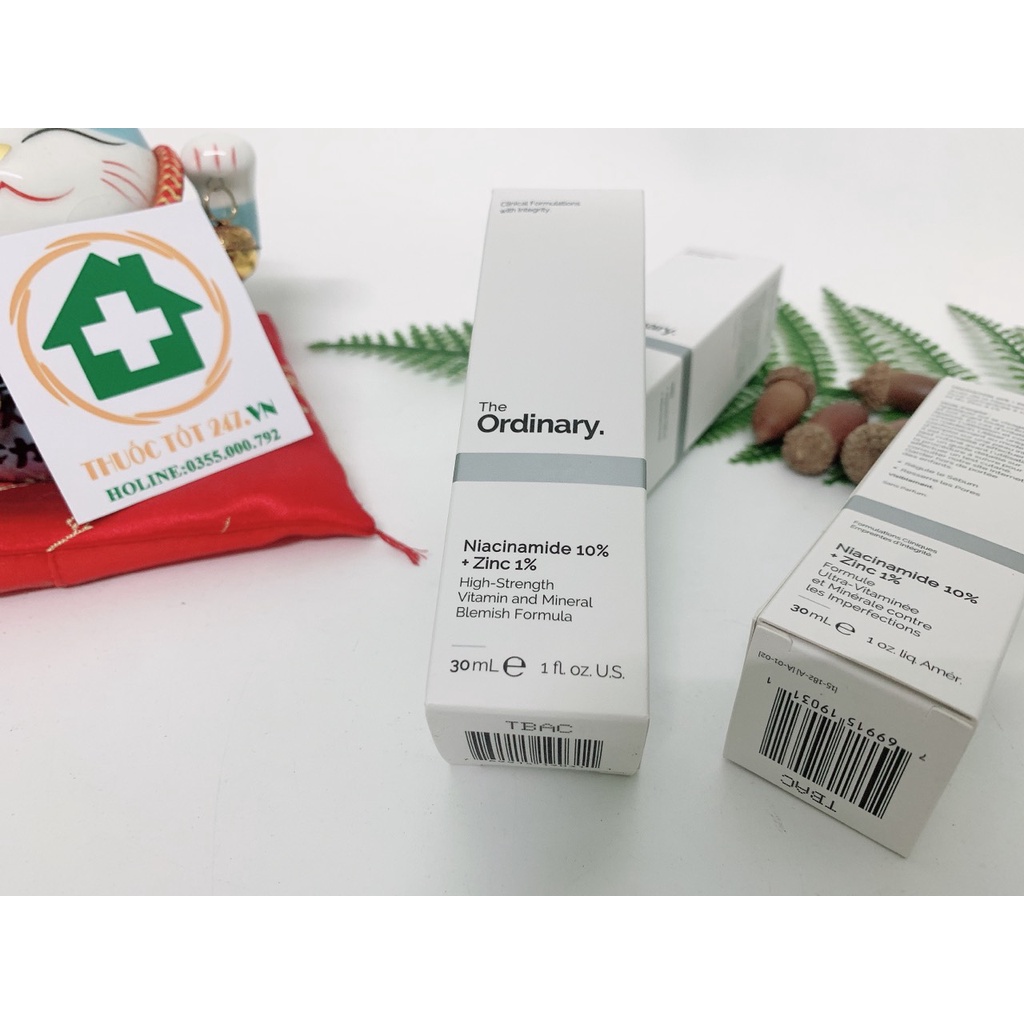 The Ordinary Niacinamide 10%+Zinc 1% - Tinh Chất Giảm Mụn, Se Khít Lỗ Chân Lông, Sáng Da