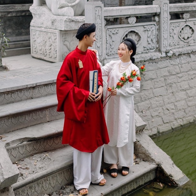 `Áo Ngũ Tấc Nữ Tay Chẽn Thời Nguyễn - Cổ Phục Việt Nam