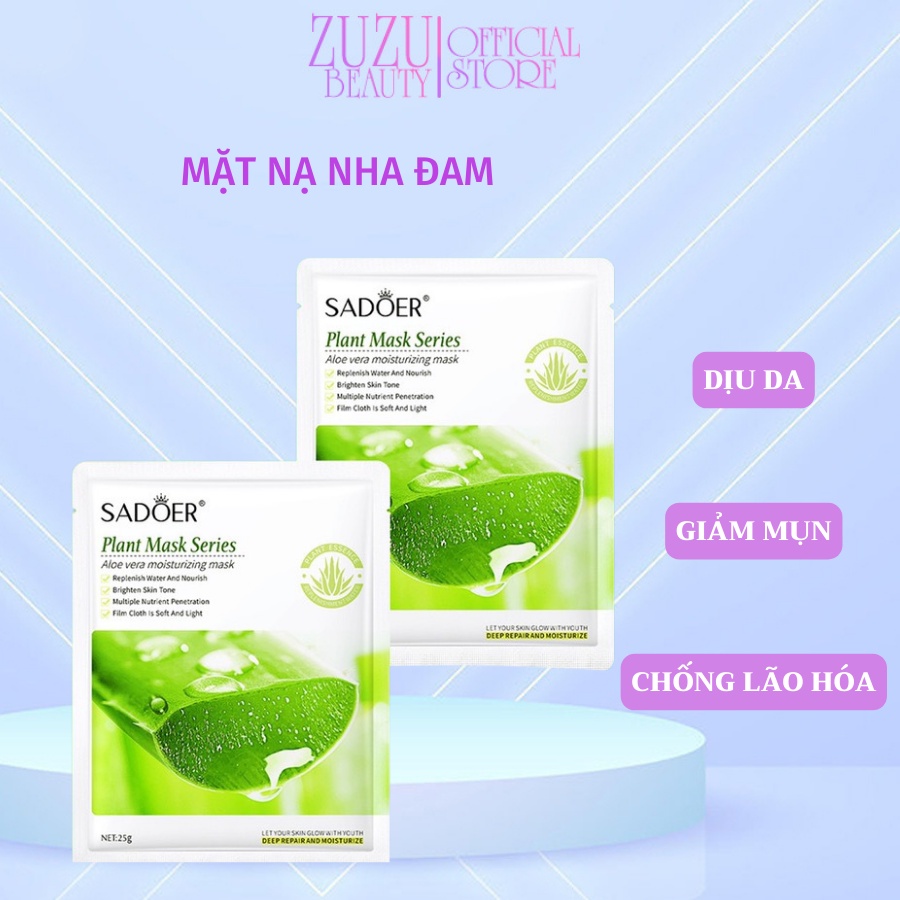 Mặt nạ nha đam 💕FREESHIP💕 Nạ nha lô hội Chelica cao cấp, cấp ẩm chống lão hóa da hàng chuẩn