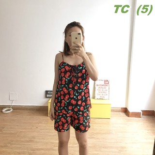 ĐỒ MẶC NHÀ VẢI TOLE - HỌA TIẾT TRÁI CÂY MÙA HÈ - SIZE - 40 - 68 kg