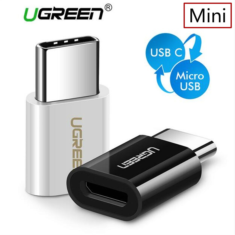 Đầu chuyển đổi cổng Mini Micro USB sang type C cho Samsung Huawei Sony Xiaomi chất lượng cao