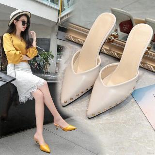 Giày nữ mũi nhọn đế thấp thời trang Hàn