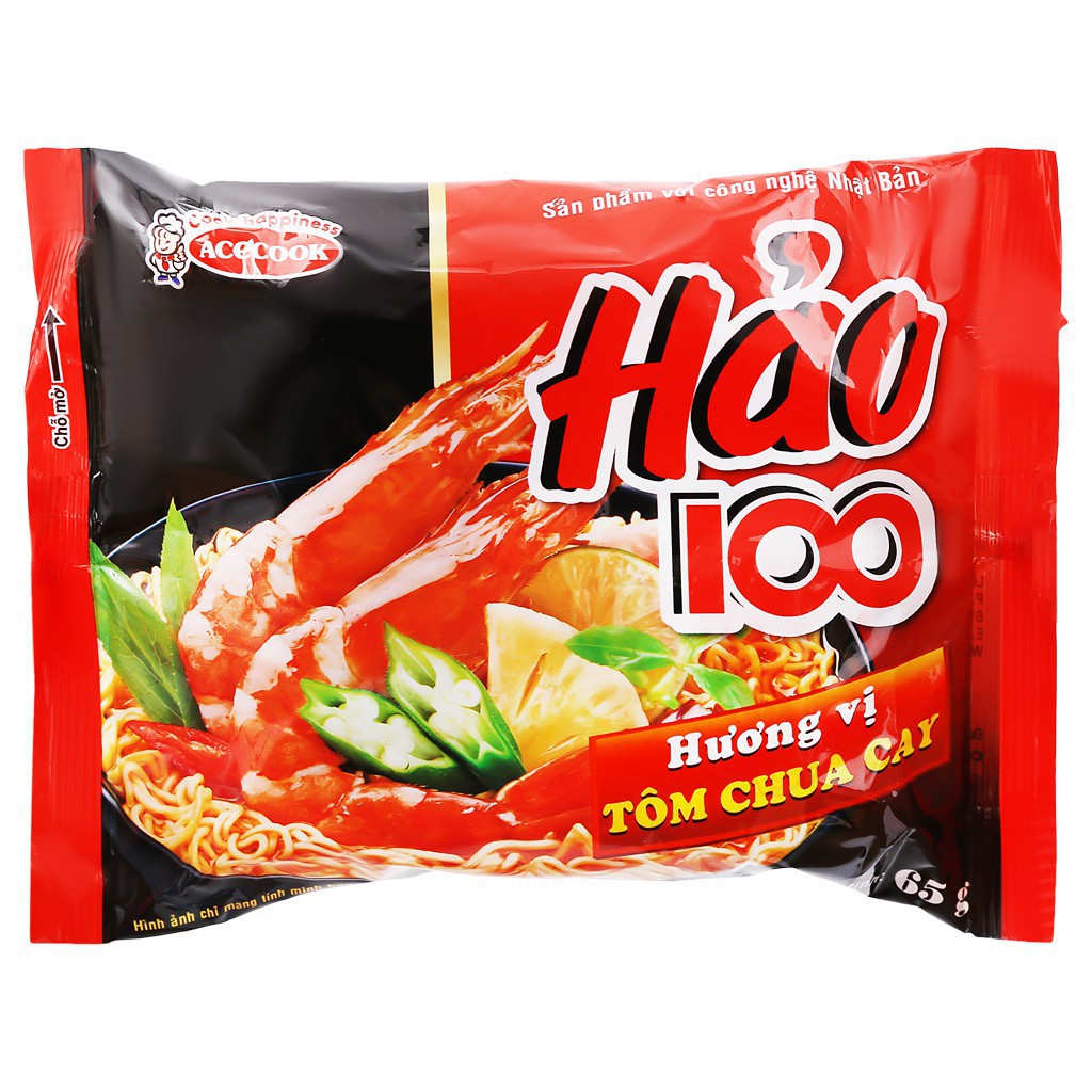 Mì Hảo 100 tôm chua cay gói 65g     binhcaoshop | BigBuy360 - bigbuy360.vn