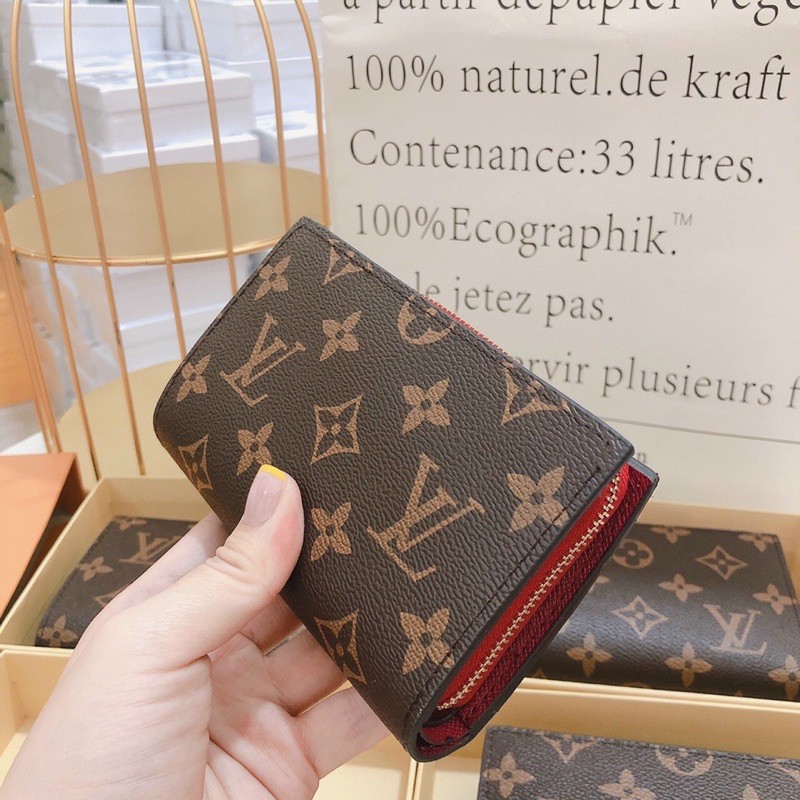 Ví Lv bấm kéo size trung rất nhiều ngăn hàng đẹp Fullbox