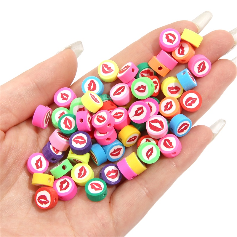 Set 100 hạt đất sét polymer 10mm nhiều màu sắc dùng để làm đồ trang sức thủ công