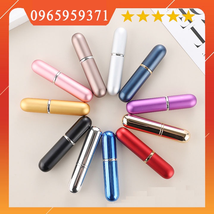 Chai chiết nước hoa kim loại 5ml nhiều màu sắc