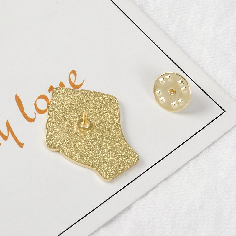 Ghim Cài Áo Tráng Men Màu Đỏ Đen Thời Trang Cho Nam Nữ