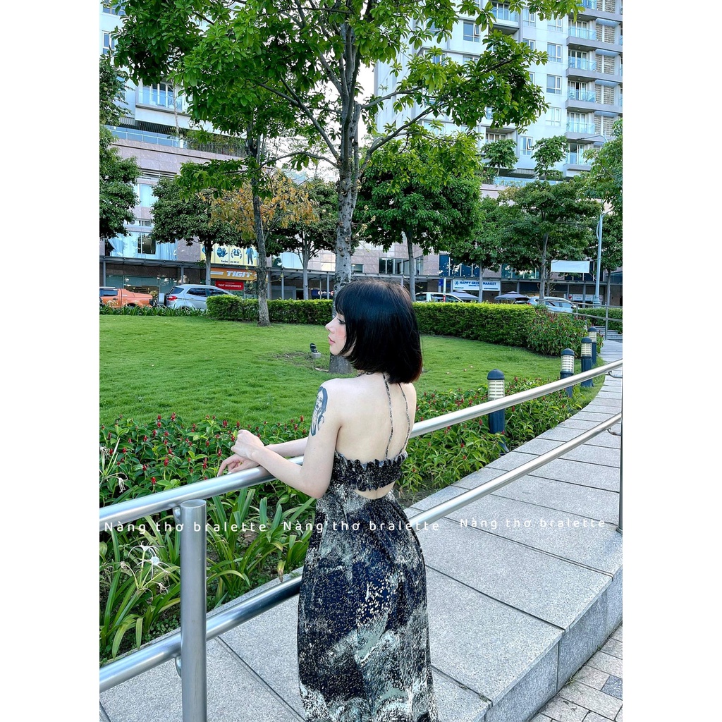 Đầm maxi lụa mango