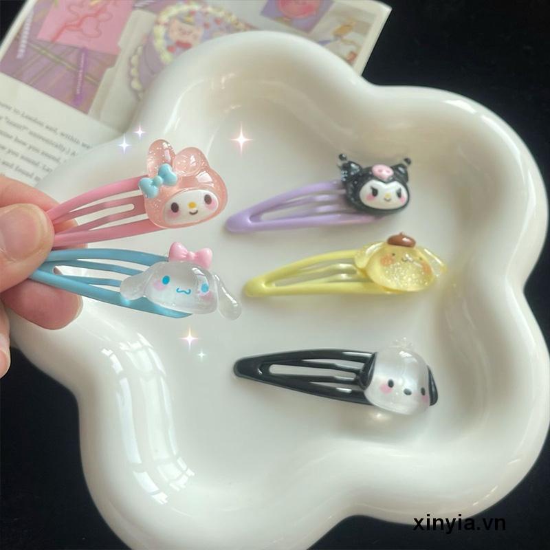Kẹp Tóc Màu Thạch Trong Suốt Họa Tiết Nhân Vật Hoạt Hình Dễ Thương Cho Bé Gái