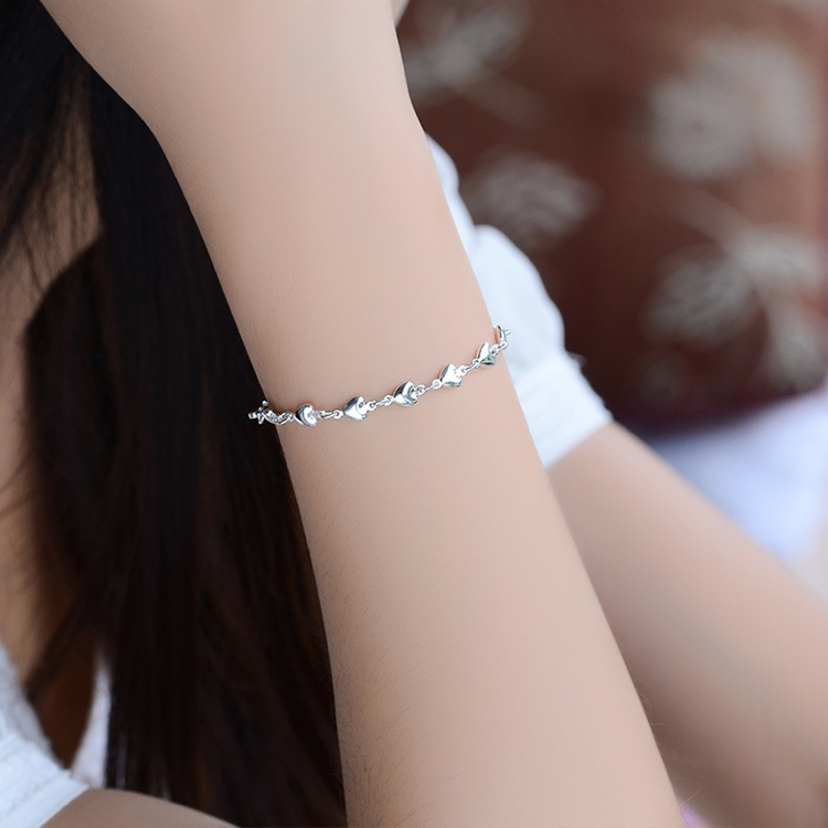 Lắc tay nữ hình trái tim nhỏ xinh, bạc S925 - LT124