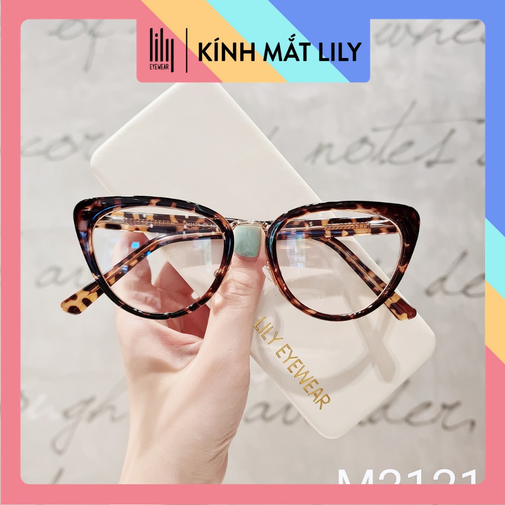Gọng Kính Cận Nữ Lilyeyewear Mắt Mèo Sang Chảnh Tôn Mặt M2121