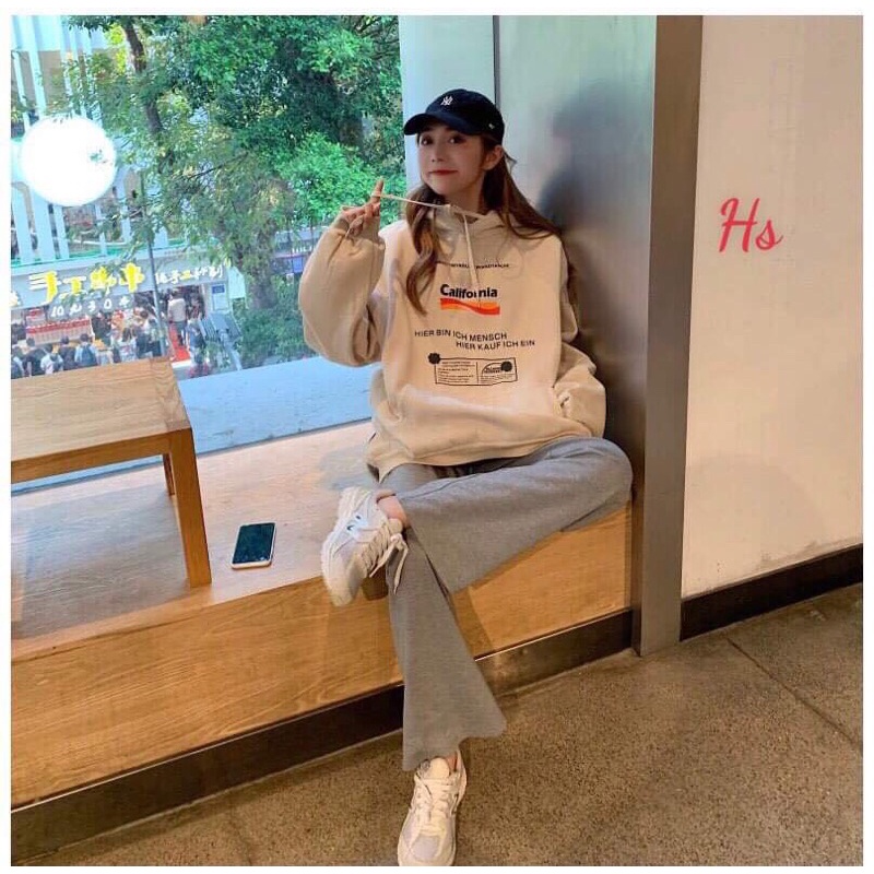 Áo Hoodie Nỉ CALIFOR Unisex 🦋 Áo Nỉ Nam Nữ Dáng Rộng Kèm Mũ Túi Trước 2 Màu 🦋