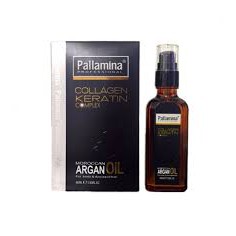 (Shopee Trợ Gía) Tinh dầu dưỡng tóc Pallamia Argan Hair Oil Collagen & Keratin Italy 60ml