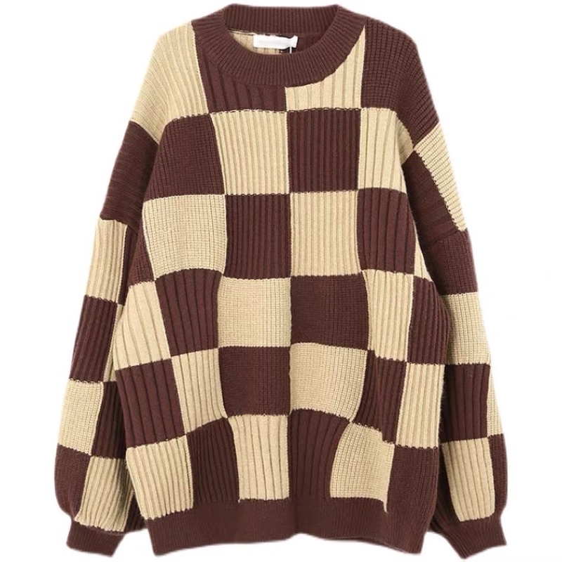 ÁO SWEATER HOẠ TIẾT BÀN CỜ