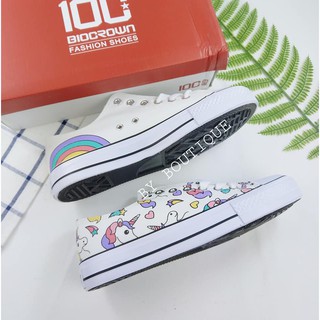 (Sẵn, có ảnh thật) Giày canvas thấp cổ unicorn cầu vồng