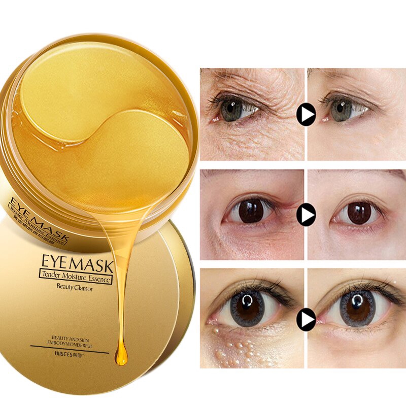 Mặt nạ mắt tinh chất vàng 24k giúp giảm quầng thâm/ nếp nhăn/ bọng mắt đồng thời dưỡng ẩm làn da