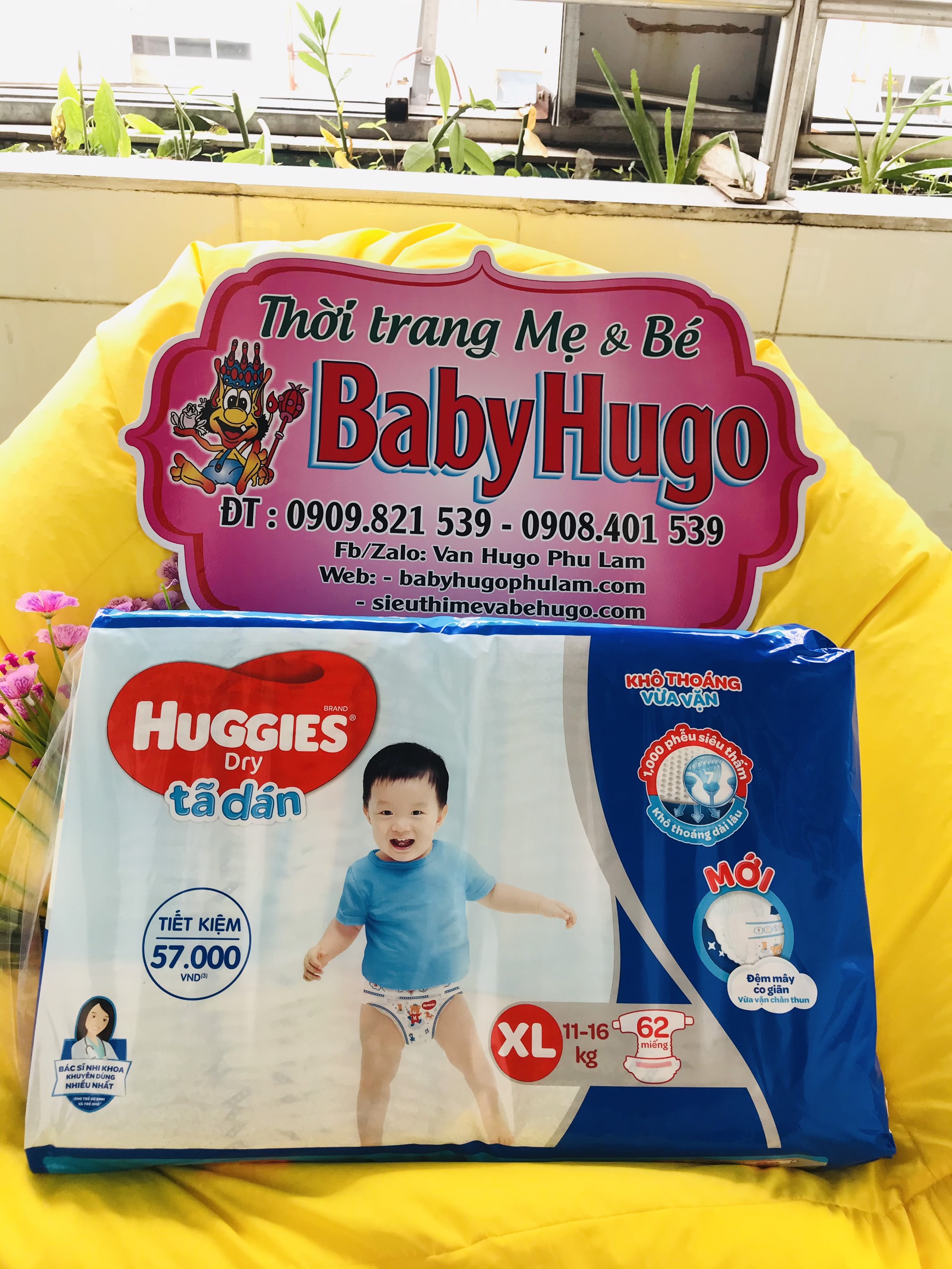 Tã Dán Huggies Size XL 62 Miếng 11 đến 16kg