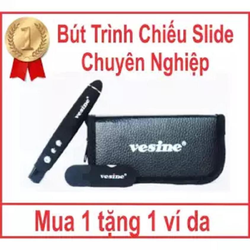 Freeship 50k Bút Laser Point Vp101 Vesine Hỗ Trợ Giảng Dạy Trình Chiếu Slide -Tặng Ví Da -DC366