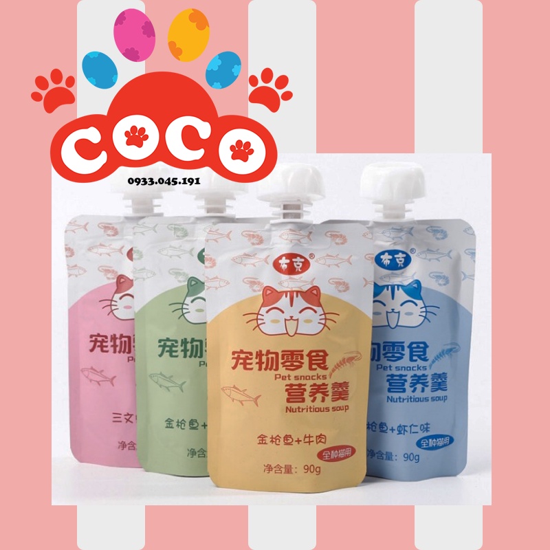 Súp thưởng dinh dưỡng Nutritious soup cho mèo gói 90gr