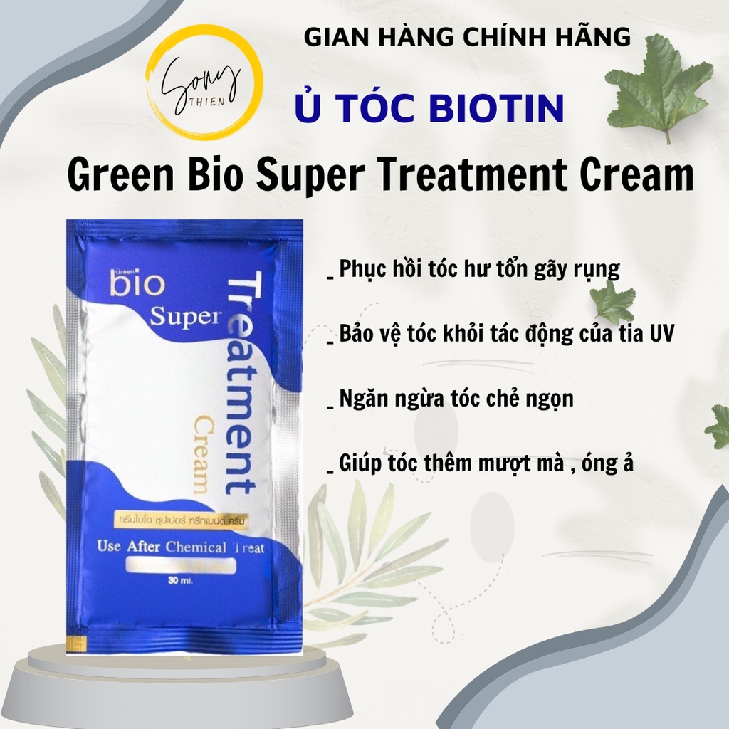 ☘️Ủ tóc Bio Super Treatment hộp 24 gói siêu mượt phục hồi tóc Thái lan