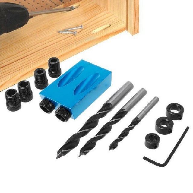 Cữ khoan chéo mini kèm mũi khoan vít gỗ