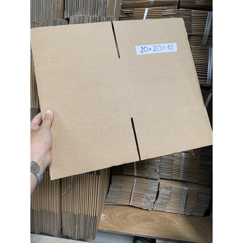 10 HỘP GIẤY CARTON 20x20x15 ĐÓNG HÀNG SHIPCOD-Thùng giấy giá rẻ-Thùng giấy có sẵn-Sỉ lẻ thùng giấy-Xưởng thùng giấy