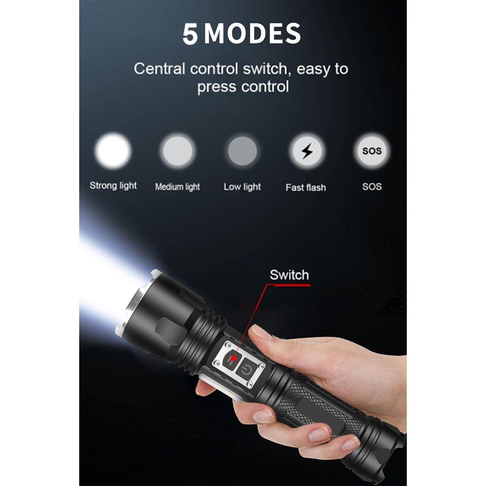 Đèn Pin Xhp160 Siêu Sáng Sạc USB Tiện Dụng