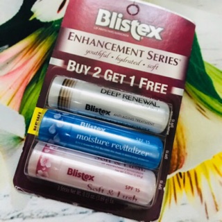 🌻Set 3 son dưỡng chống nắng Trẻ hoá môi BLISTEX Enhancement Serie SPF15 - Mỹ🌻