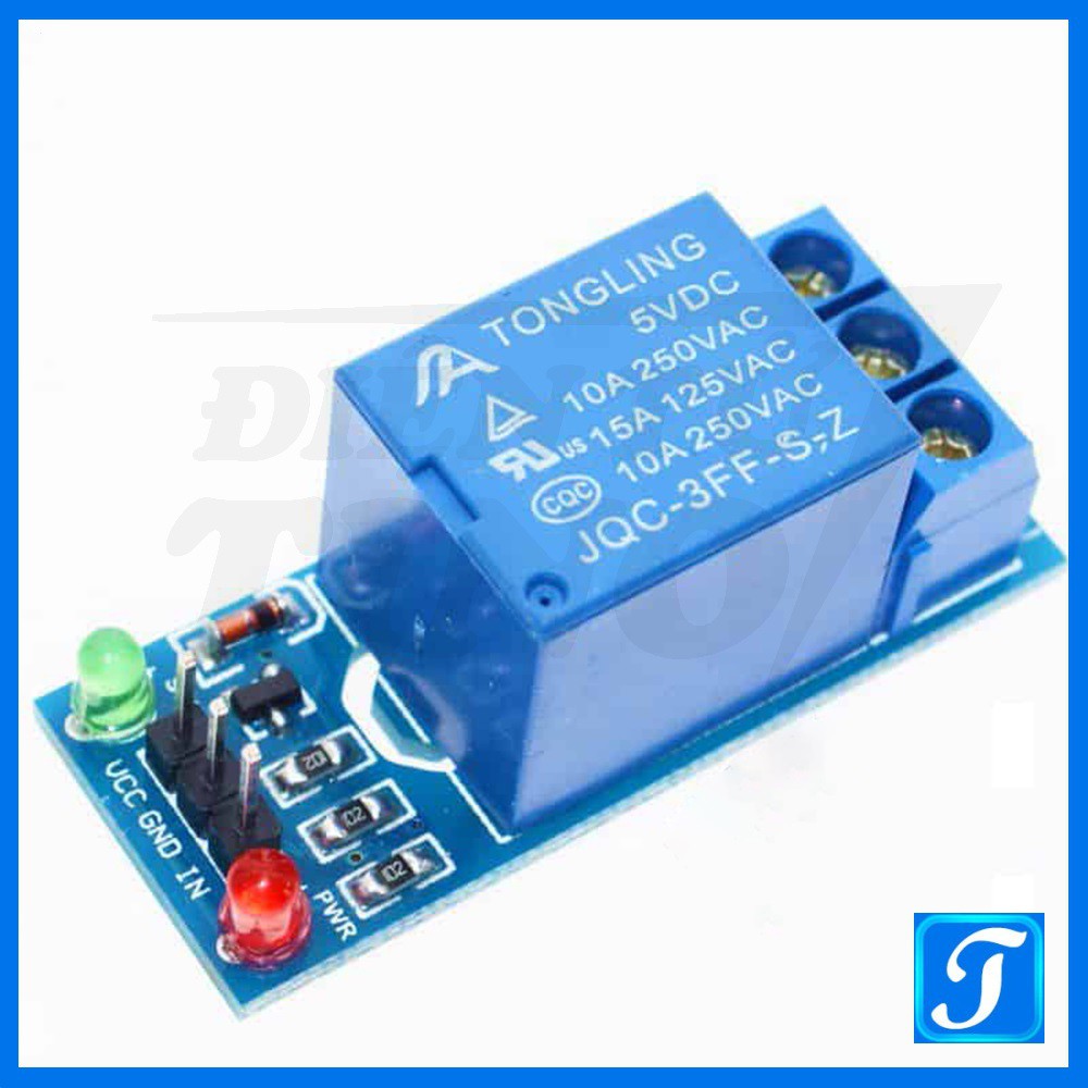 Module relay 1 kênh 5V 220V 10A đóng cắt thiết bị điện