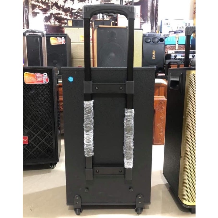 Loa karaoke bluetooth hát cực hay, giá rẻ BNIB 1296, bas 3 tấc, kèm 2 micro không dây, chạy điện 220v, bảo hành 1 năm