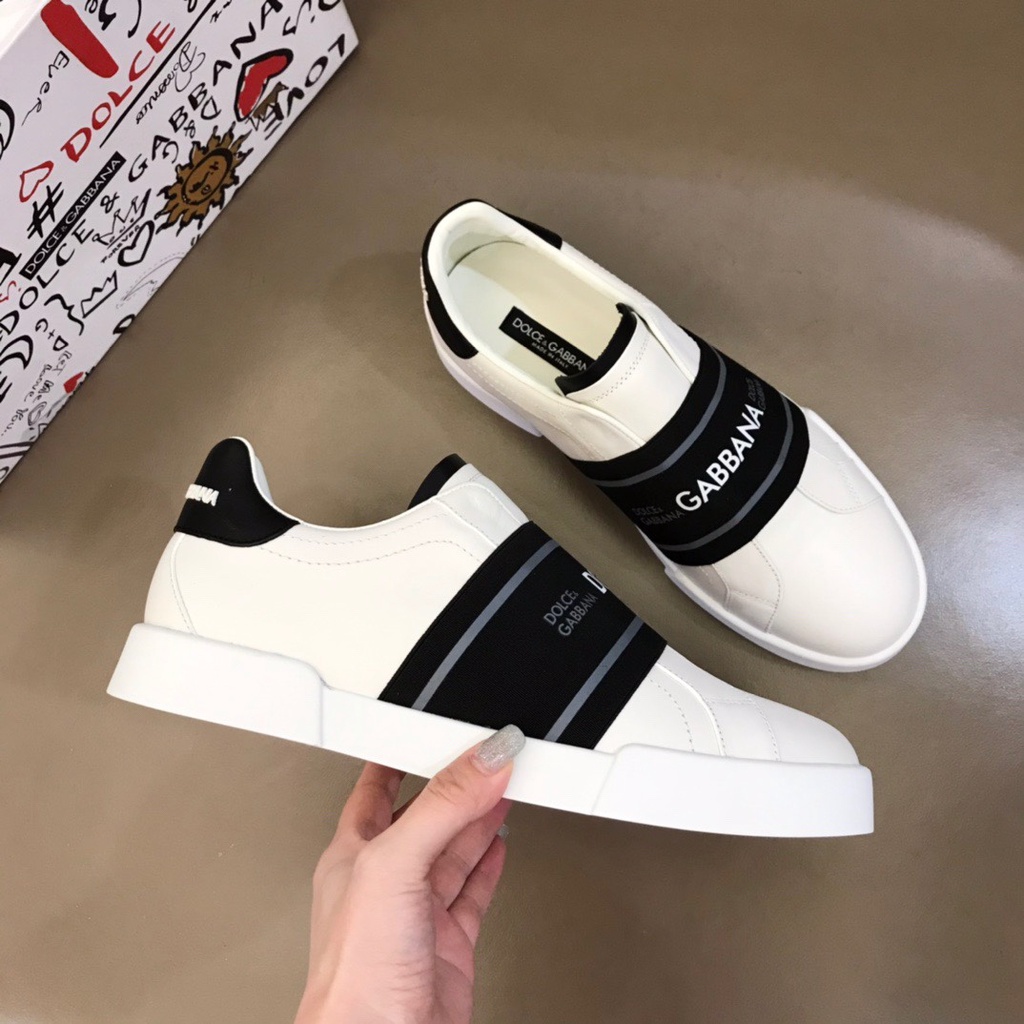 Giày sneakers nam cao cấp da thật Dolce&Gabbana D&G thiết kế trẻ trung mang phong cách thể thao, năng động