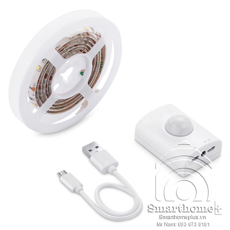 Đèn Led Dây Cảm Biến PIR Tủ Quần Áo Dùng Pin Sạc DL014