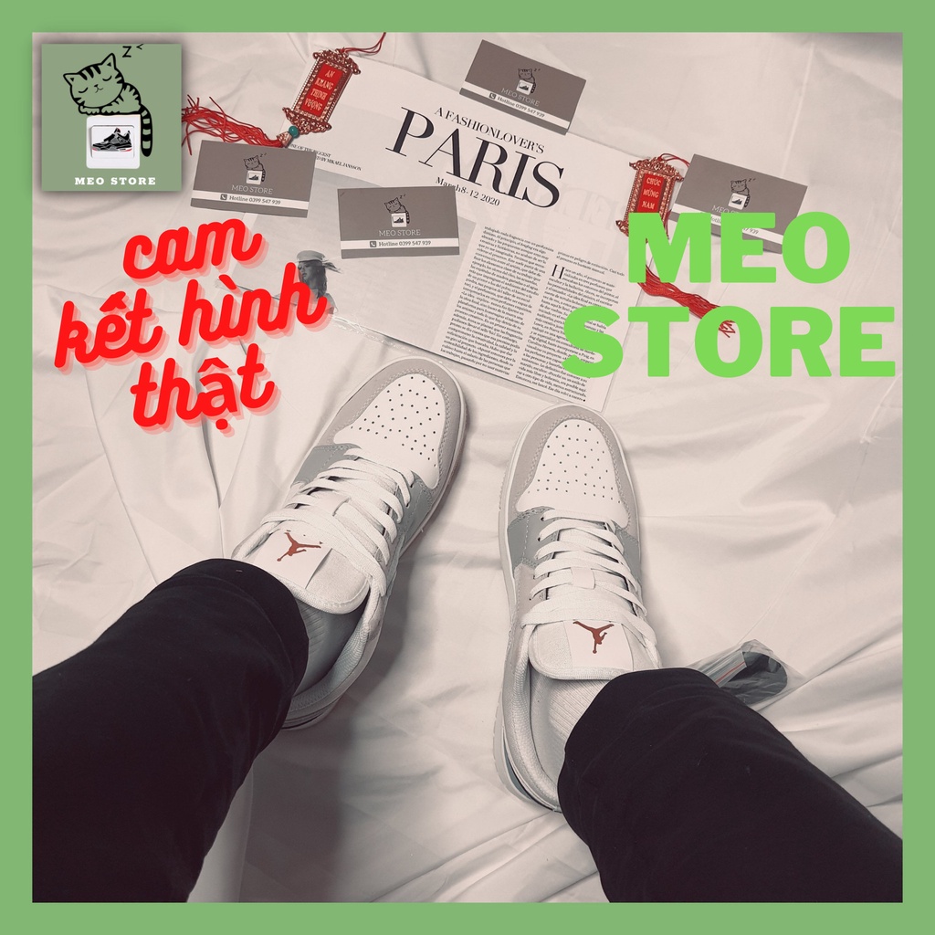 Giày jd paris, giày jodan paris, jd1 cổ thấp nam nữ tặng tất cổ cao, full bill-hôp-hộp bảo vệ, đủ size từ 36-43.
